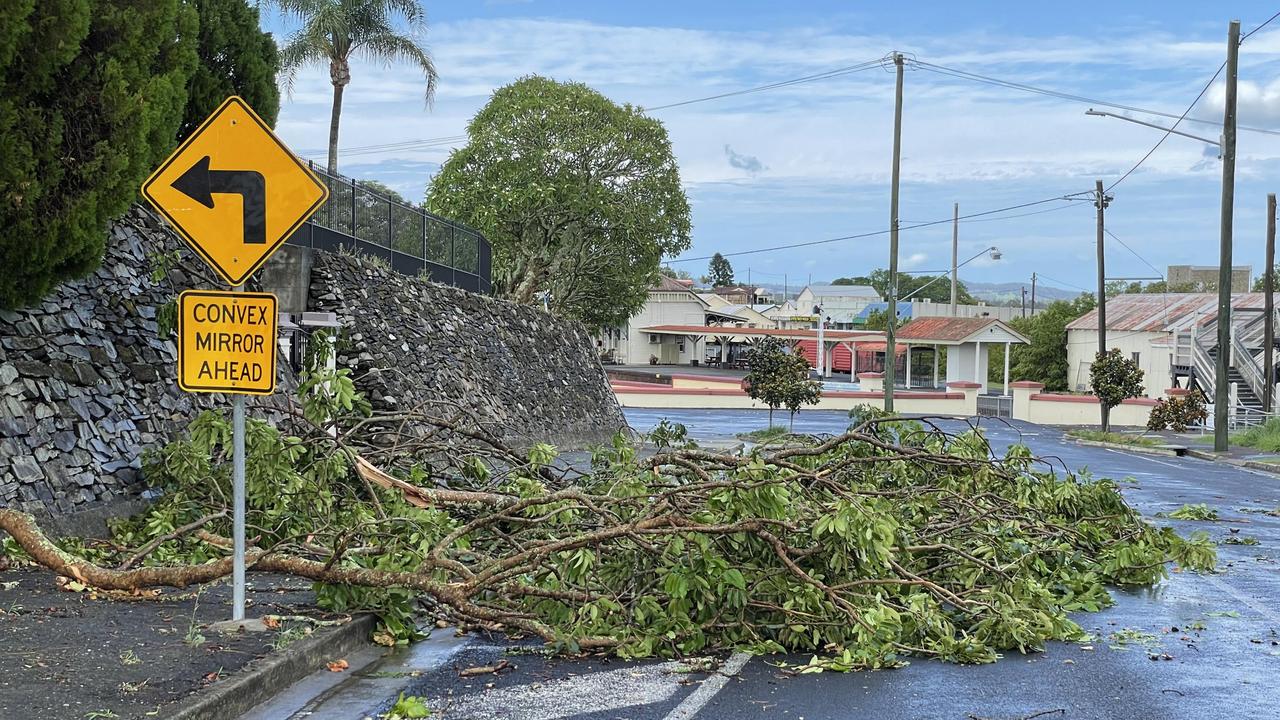 Carnage and aftermath of the Boxing Day storms through Gympie. Picture: Scott Kovacevic