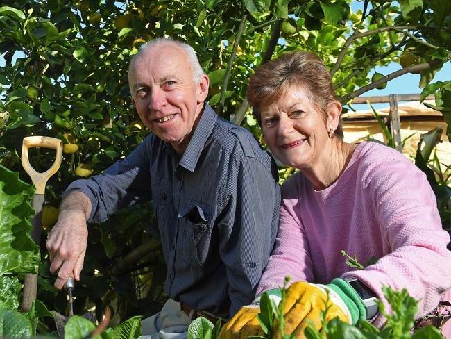 29/05/20 -  Marlene and Dom Henschke (both 63) at their West Lakes Shore home.Picture: Tom Huntley