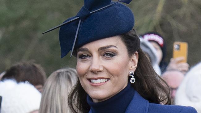 SANDRINGHAM, NORFOLK - DECEMBER 25:  Catherine, Princess of Wales attends the Christmas Day service at St Mary Magdalene Church on December 25, 2023 in Sandringham, Norfolk. (Photo by Mark Cuthbert/UK Press via Getty Images)