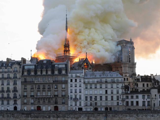 At about 7pm it was apparent there was a full scale inferno. Picture: AFP