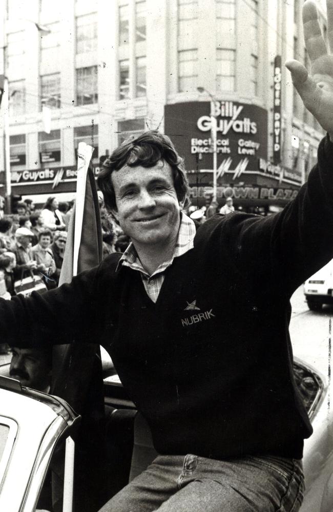 Essendon's Terry Daniher in 1984’s parade: Picture: HWT Library.