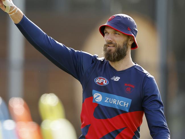 NCA. MELBOURNE, AUSTRALIA. May 8th, 2025 . AFL . Melbourne training at Casey Fields.   Max Gawn of the Demons at training today      . Picture: Michael Klein