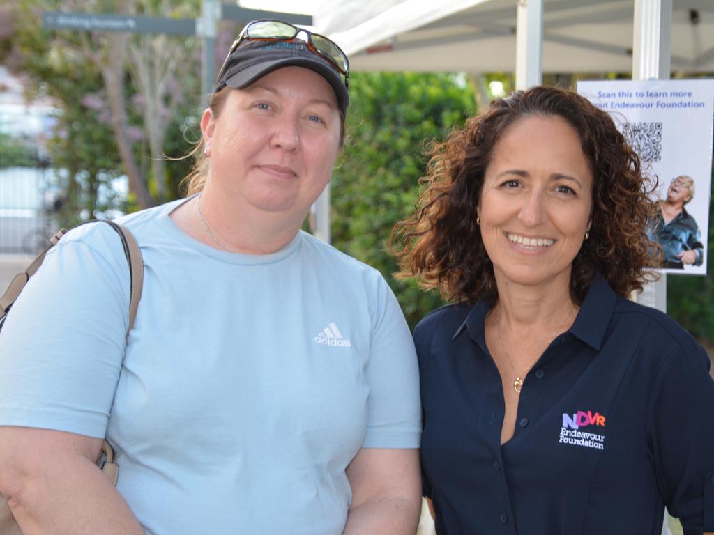 Nicola Ferguson and Helena McInnes at the Big Talk One Fire event on September 16 at Munro Martin Parklands. Picture: Bronwyn Farr