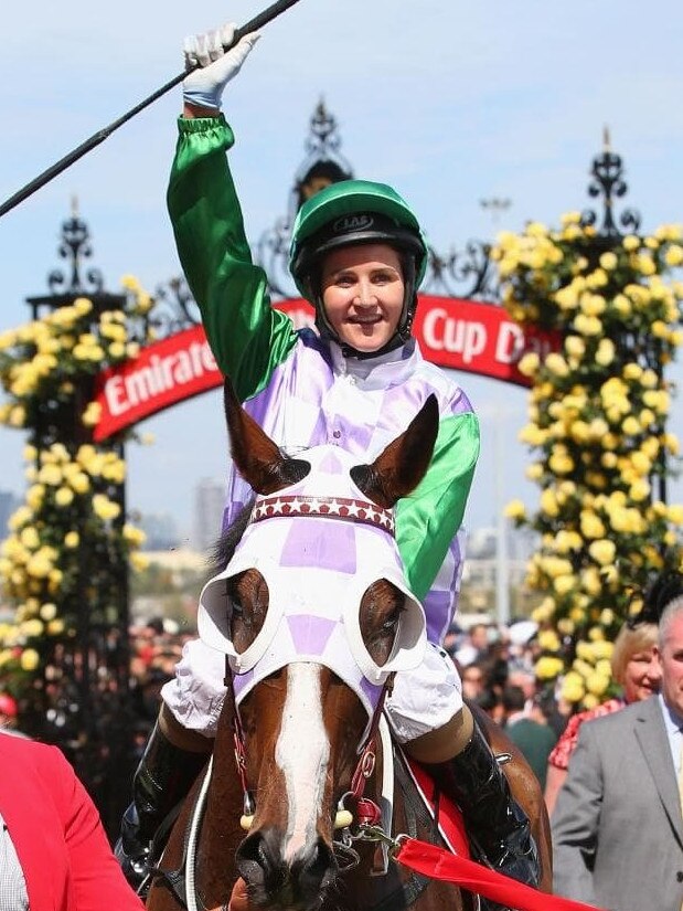 Michelle Payne’s Melbourne Cup victory on Prince Of Penzance was a game changer. Picture: Michael Dodge