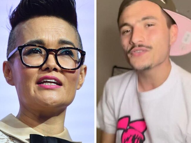 An aspiring rapper threatened to violate media personality Yumi Stynes with razor blades and rape her grandmother in an abhorrent online attack.