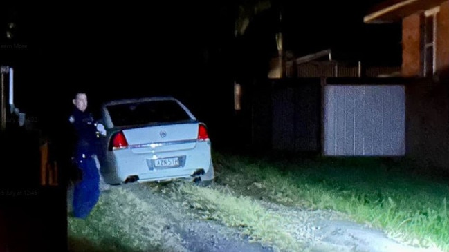 A car abandoned after an alleged Casino police pursuit.