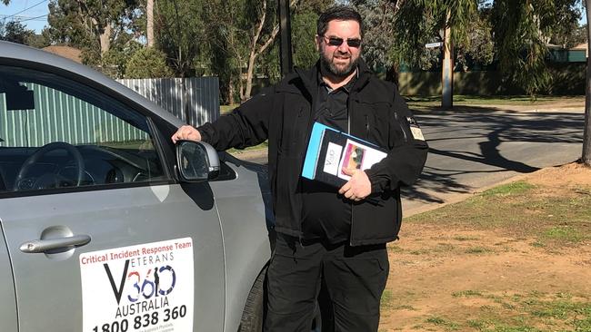 Jay Devereux is driving from Perth to Sydney to help a veteran in hospital.