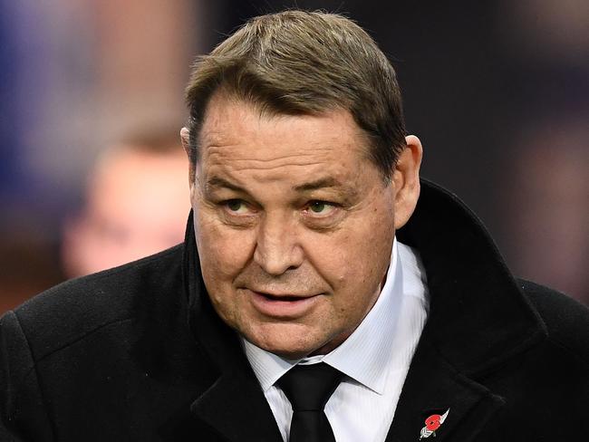 New Zealand's coach Steve Hansen looks on ahead of the friendly rugby union international Test match between France and New Zealand All Blacks at The Stade de France Stadium, in Saint-Denis, on the outskirts of Paris, on November 11, 2017 / AFP PHOTO / FRANCK FIFE