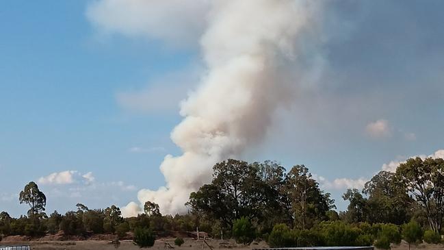 A large fire burns near Kogan 6/11/24