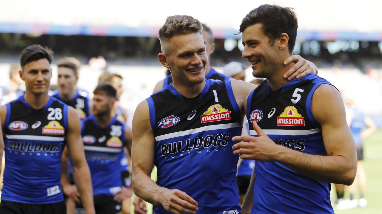 Josh Dunkley is in talks to re-sign at the Bulldogs. (Photo by Dylan Burns/AFL Photos via Getty Images)