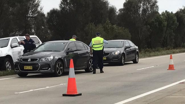 A woman has died after a two-vehicle collision south of Gunning in the NSW Southern Tablelands this morning. Picture: WIN News