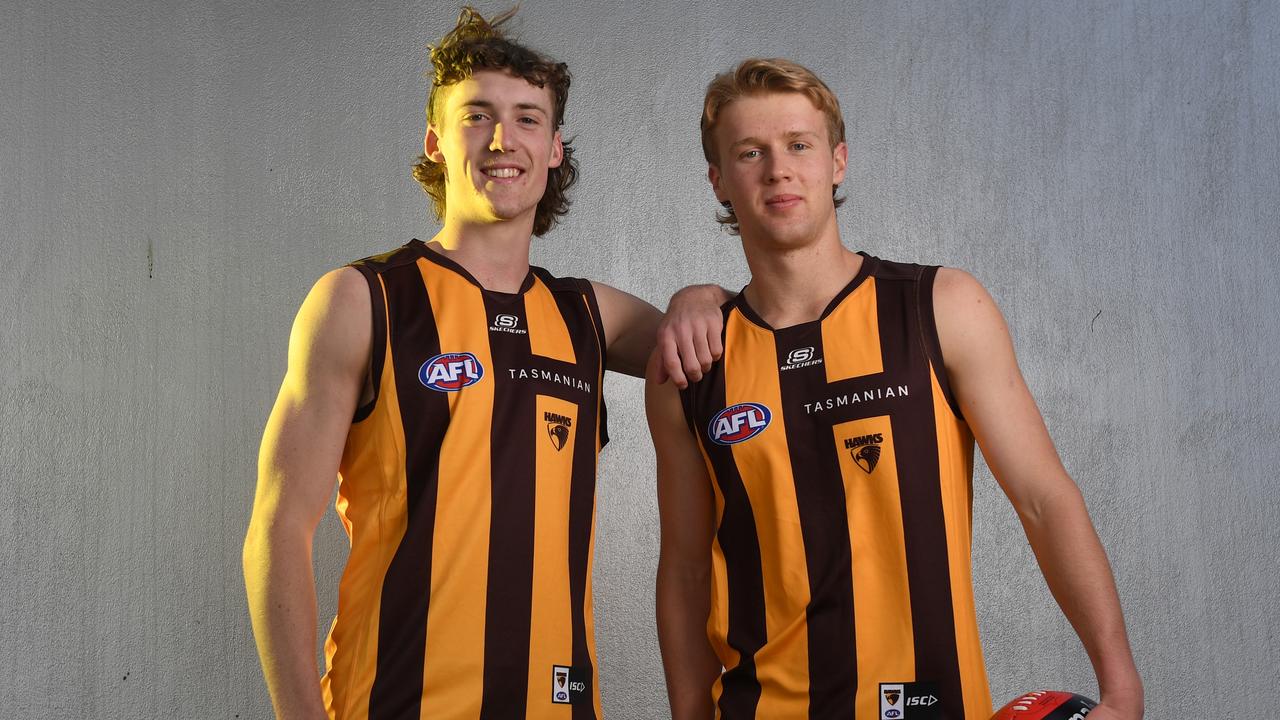 Joshua Weddle and Cameron Mackenzie were two of the five draft picks the Hawks used at this year’s draft as they continue to rebuild their list. Picture: Getty