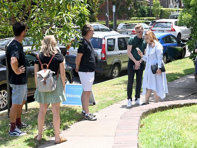 Hopeful Sydney-siders checking out the Sydney rental market in the Eastern Suburbs. Picture: Jeremy Piper