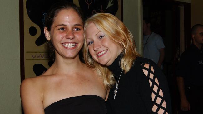 Calli Fletcher and Tamara Acheson on Flinders Street East Picture: Bryan Lynch ad035033