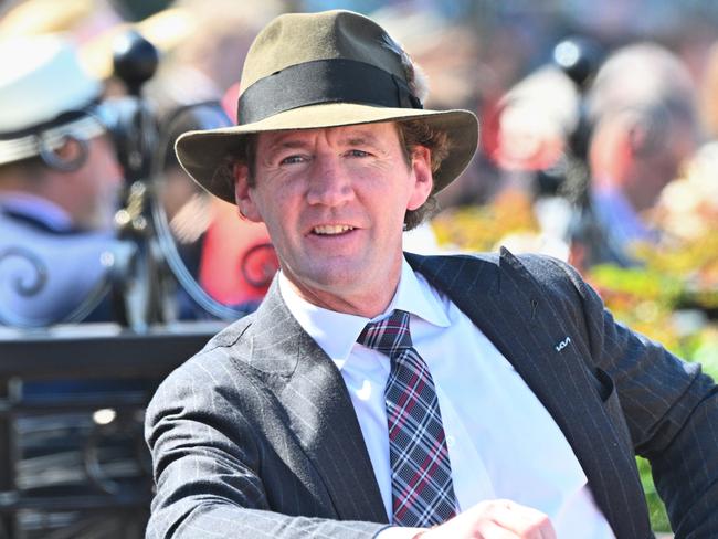 MELBOURNE, AUSTRALIA - MARCH 30: Trainer Ciaron Maher is seen during Melbourne Racing at Flemington Racecourse on March 30, 2024 in Melbourne, Australia. (Photo by Vince Caligiuri/Getty Images)