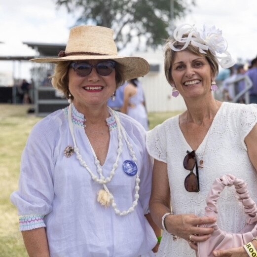 Dawson Jockey Club and Taroom Races Secretary, Sarah Parry-Okeden (left) and Leesa Bongers. Picture: Tracey Haye Photography