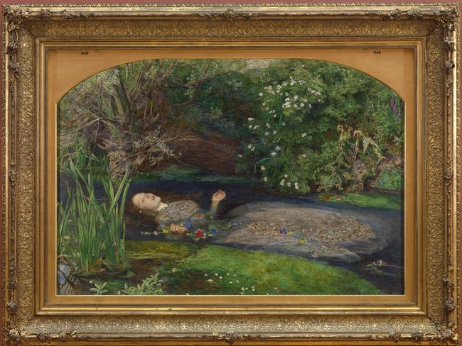 Ophelia, 1851-52, oil on canvas, BY John Everett Millais. Picture: Courtesy Tate London