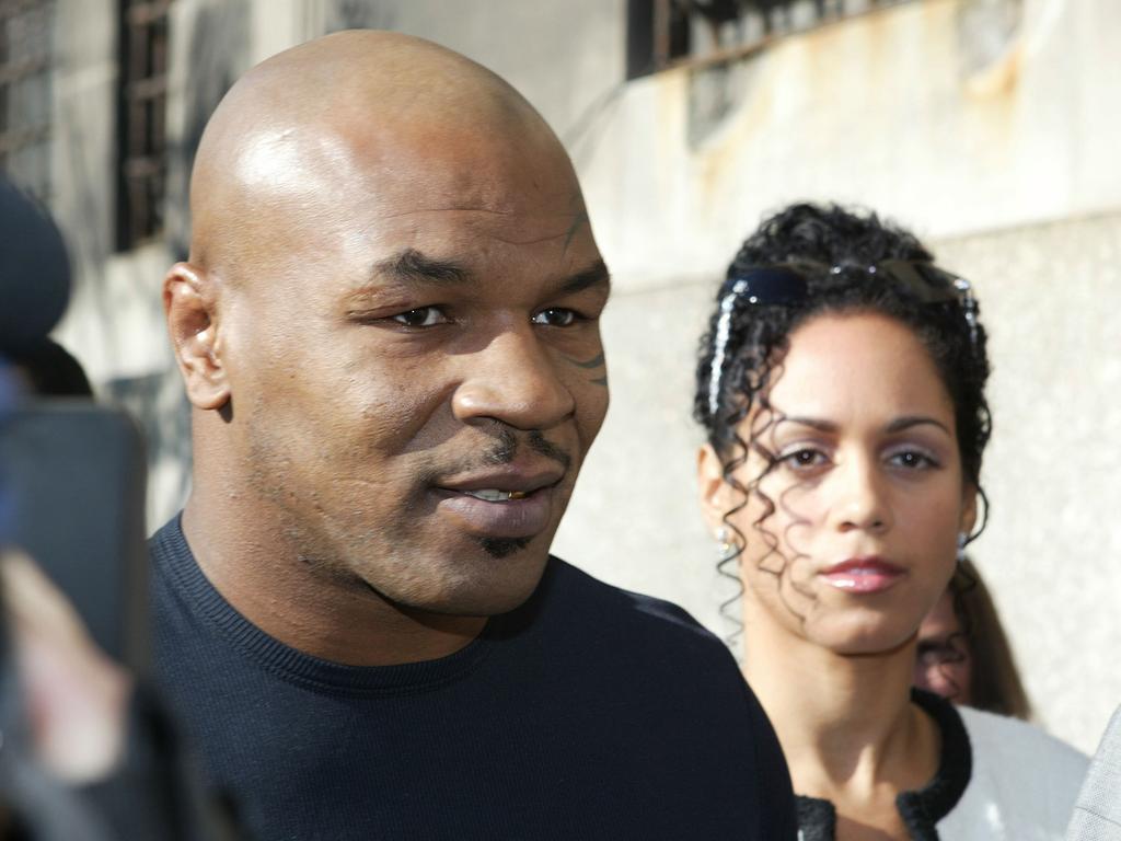 Mike Tyson arrives at court regarding a brawl that took place outside a Brooklyn hotel in 2003. (Photo by Mark Mainz/Getty Images)