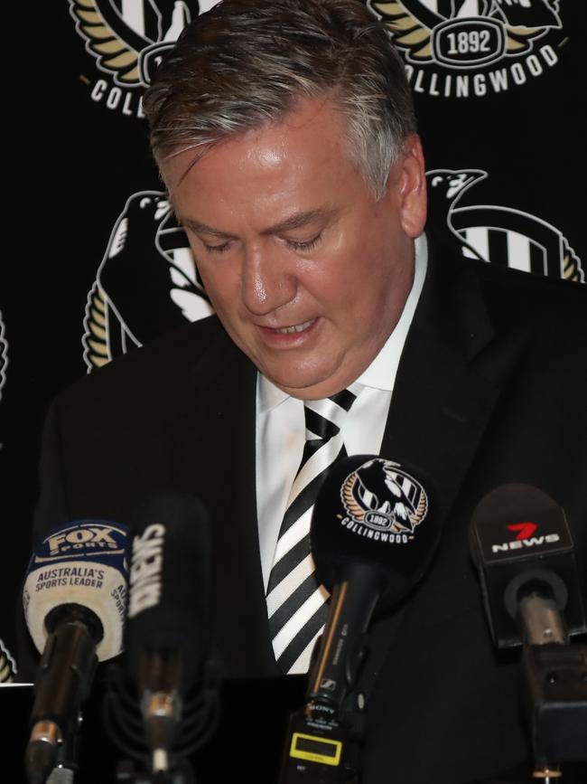 McGuire steps down as Collingwood president. Picture: Alex Coppel