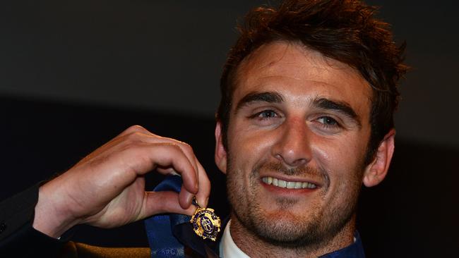 Jobe Watson after winning the 2012 Brownlow Medal.