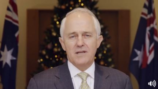 Malcolm Turnbull in his annual Christmas message. Picture: Supplied/Facebook