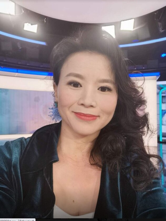 Lei Cheng According on set for CGTN in December 2012. Source: Facebook