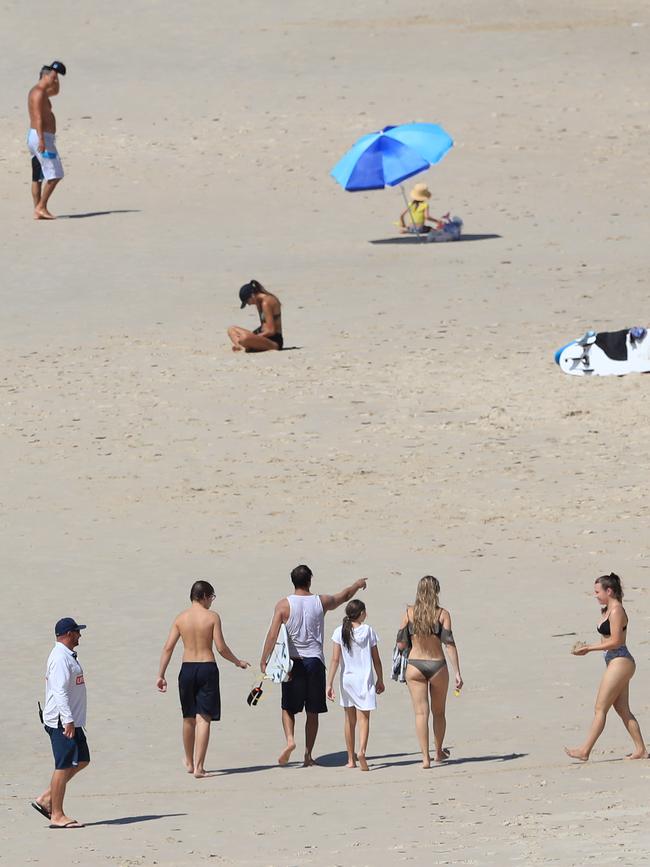 Gold Coast beachgoers are refusing to stay home. Picture: Adam Head