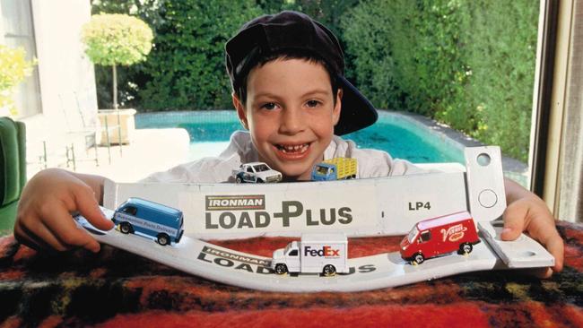 Samuel Jacob when he was 7 years old, the day he sold 50 Ironman4x4 load-plus springs to Ballarat Toyota.