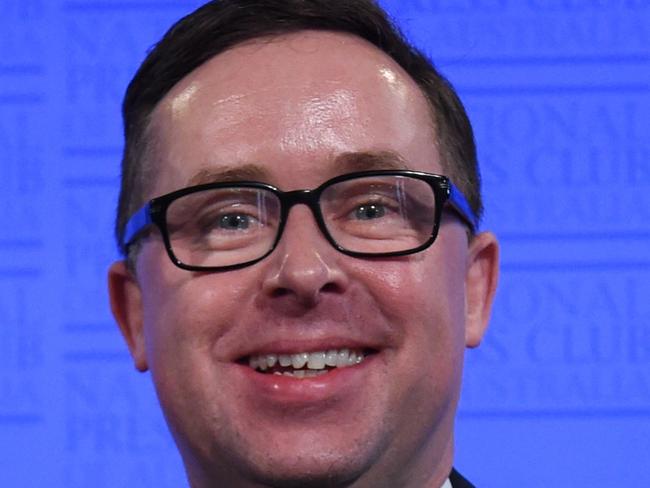 Qantas Airways CEO Alan Joyce at the National Press Club in Canberra on Wednesday, Oct. 14, 2015. (AAP Image/Mick Tsikas) NO ARCHIVING