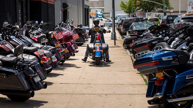 Harley-Davidson motorcycles in New York. Pic: Getty Images