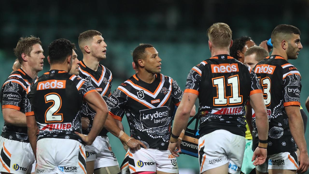 The Tigers started off but couldn’t compete with the Warriors after momentum swung their way. Picture: Brett Costello.