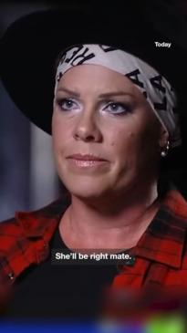 Pink nearly does a spot-on Aussie accent