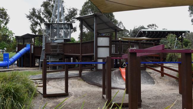 The playground at Doncaster East’s Ruffey Lake Park which a resident believes is not being inspected regularly. Picture: Nicole Garmston