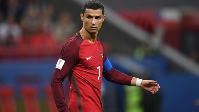 Portugal's forward Cristiano Ronaldo reacts during the 2017 Confederations Cup semi-final.