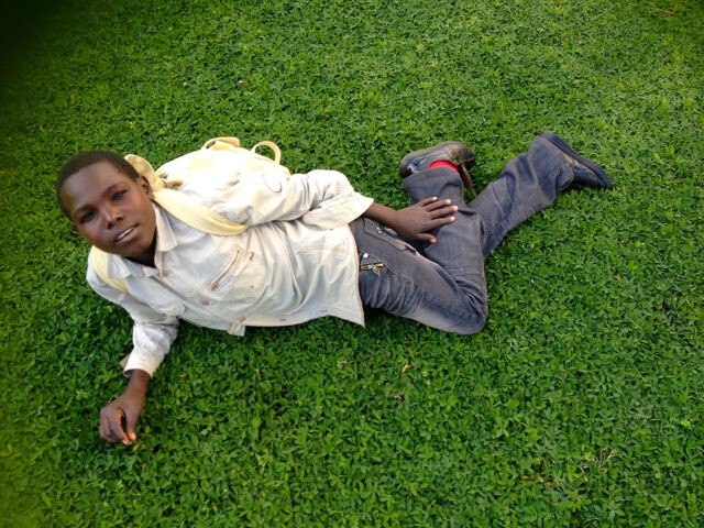 A young Fred Zziwa as a schoolboy in Uganda.