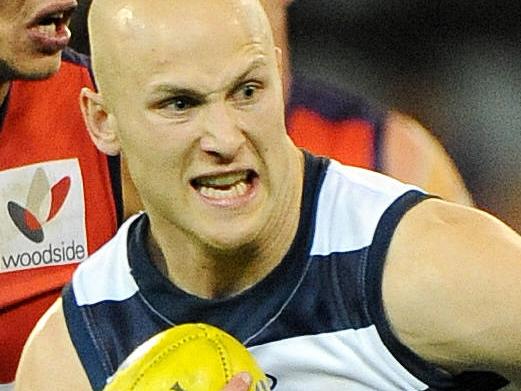 11/09/2010 SPORT: 11/09/2010 SPORT: Geelong V's Fremantle , semi final at the M.C.G., Gary Ablett out of the middle.,