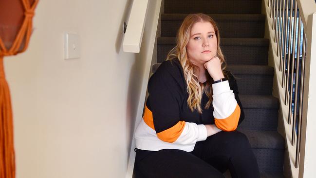 Project manager Melissa Smith, 28, has been frustrated with the lack of information provided to her about the MyBudget system outage. Picture: Nicki Connolly