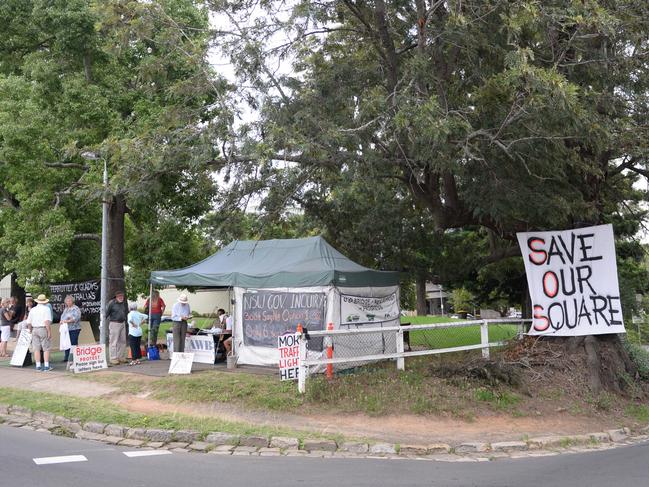 The Windsor Bridge protest, which was held in Thompson Square for close to six years has ended. Picture: Jeremy Piper