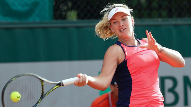 US Coco Vandeweghe returns at Roland Garros. Picture: AFP