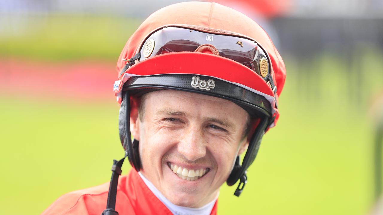 WOLLONGONG, AUSTRALIA - NOVEMBER 21: Brock Ryan looks on after winning race 9 the PFD Food Services Benchmark 78 Handicap on Monegal during 'The Gong Race Day' at Illawarra Turf Club, Kembla Grange, on November 21, 2020 in Wollongong, Australia. (Photo by Mark Evans/Getty Images)