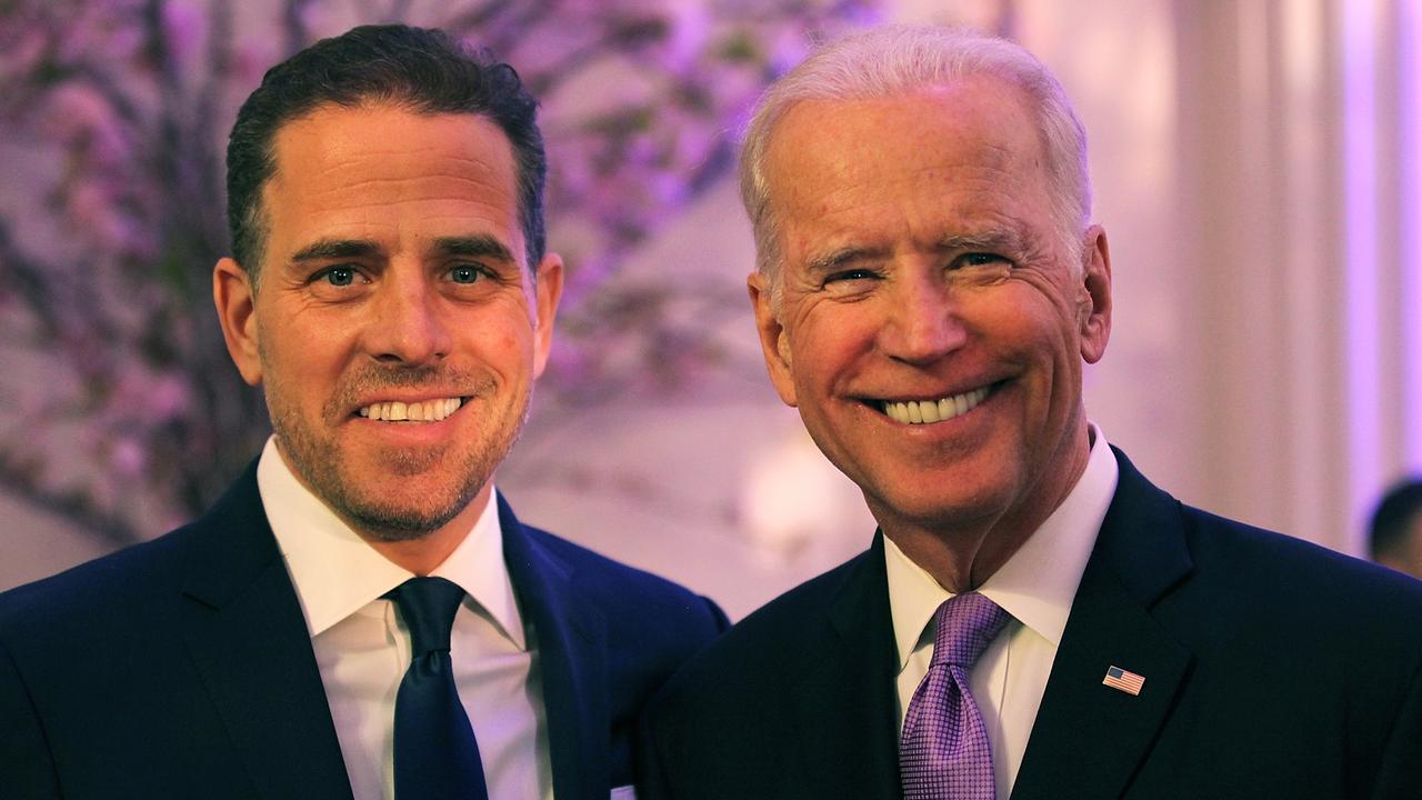 Hunter Biden and his father US President Joe Biden. Picture: Getty