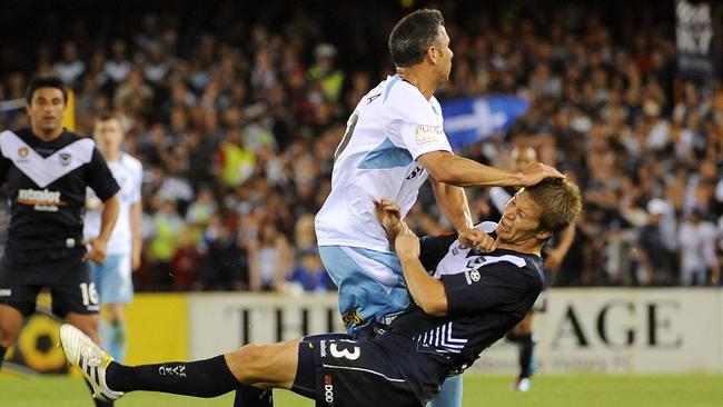 Steve Corica back in his playing days against Melbourne Victory