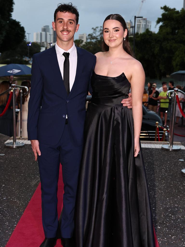 Students arrive for Robina State High formal at HOTA. Connor Burgess and Lillian Austen-Towers. Picture: Glenn Hampson.