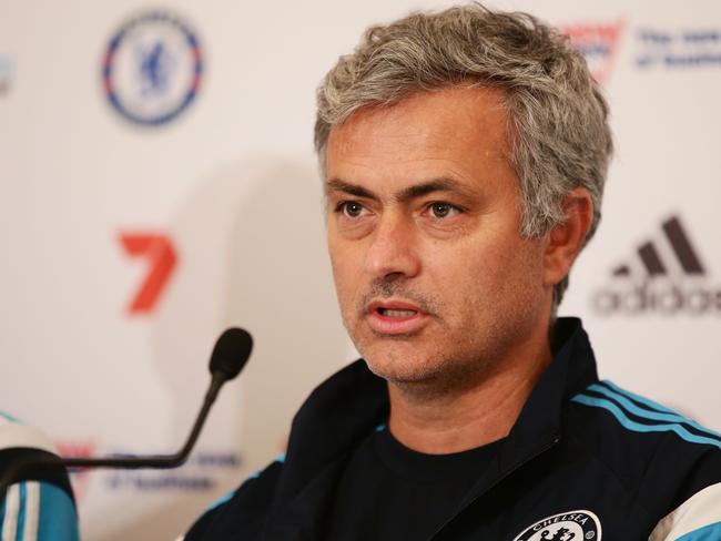 Chelsea manager Jose Mourinho at a press conference in Sydney.