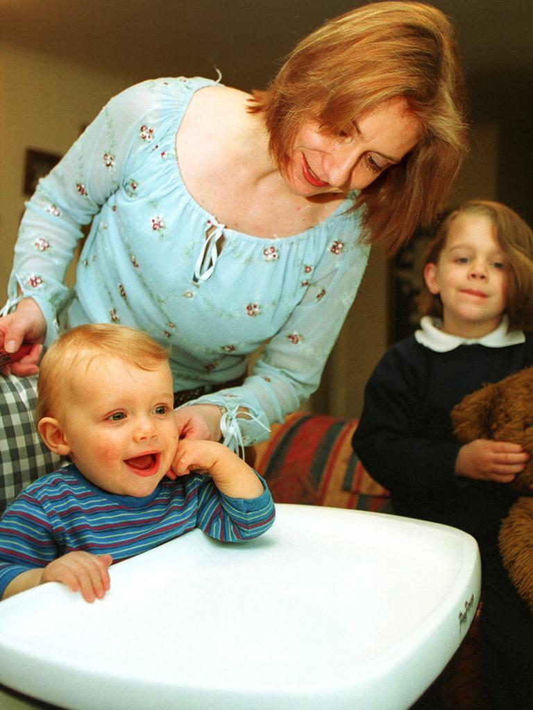 Toni during her SAFM music director days with children Josh and Jessie in 2002.