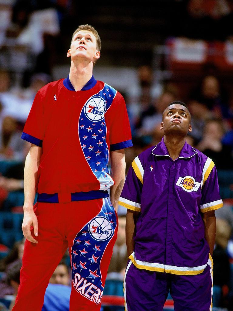 At 229cm, Bradley was one of the tallest players in NBA history. (Photo by Jon SooHoo/NBAE via Getty Images)