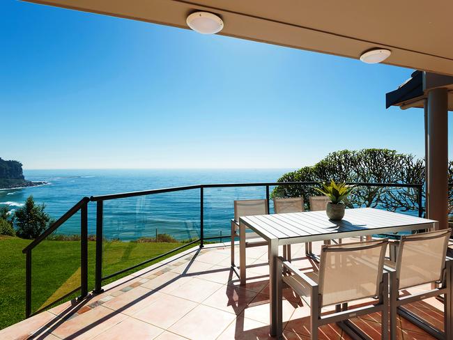 The balcony and view at 24 Hillcrest Ave, Mona Vale now on the market.