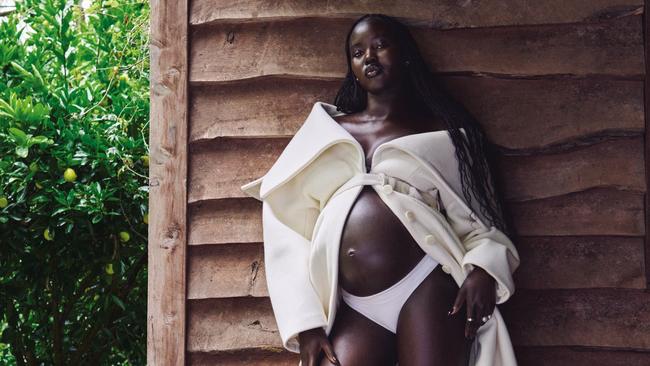 Adelaide-raised supermodel Adut Akech Bior is expecting a baby girl. Photography: Jesse Lizotte