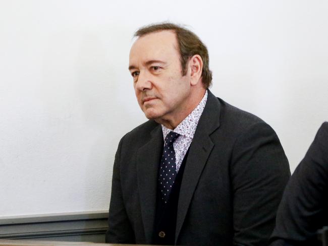 Kevin Spacey attends his arraignment for sexual assault charges at Nantucket District Court in January 2019. Picture: Nicole Harnishfeger-Pool/Getty Images