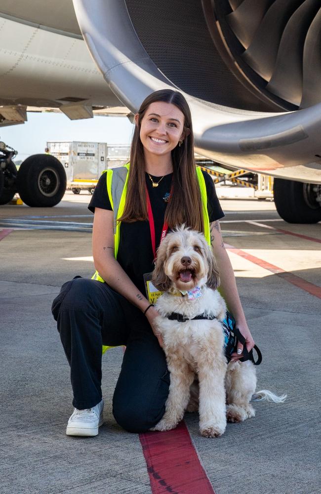 Madison Wright is a psychology student, therapy dog handler and Lifeline crisis volunteer. Picture: Contributed